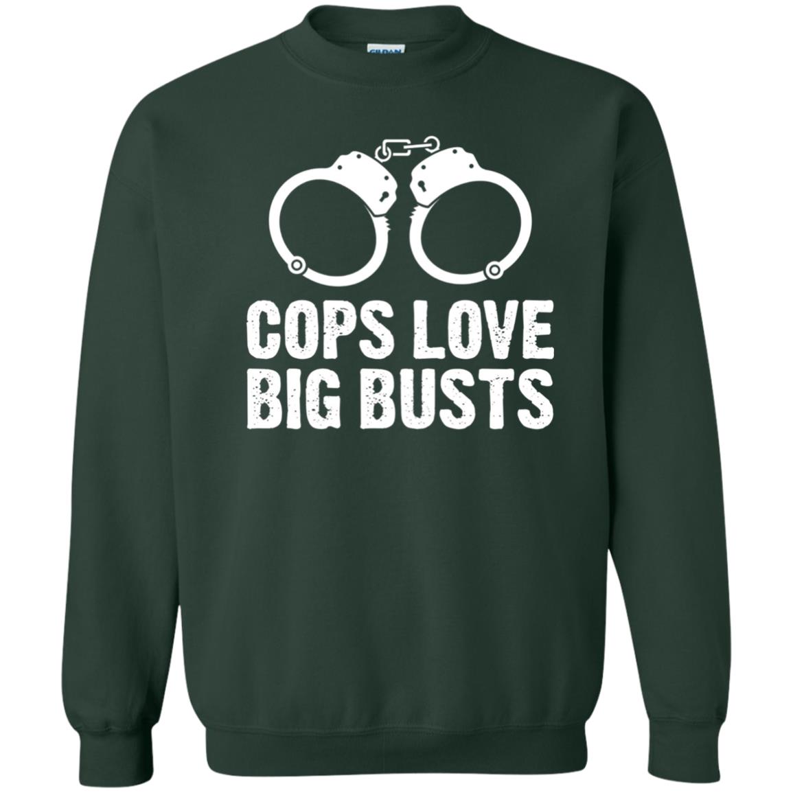 Cops Love Big Busts Usa Police Shirt Forest Green