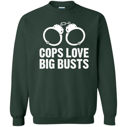 Cops Love Big Busts Usa Police Shirt Forest Green