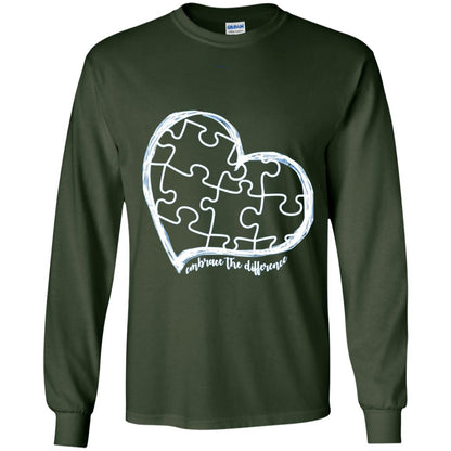 Autism Awareness Shirt Embrace Differences Forest Green