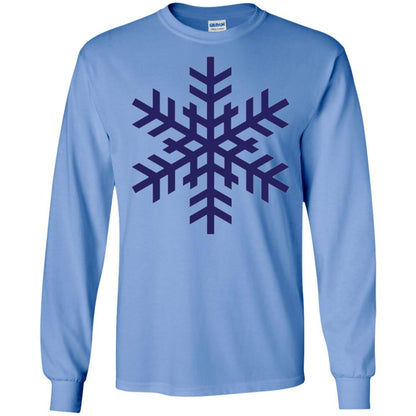 Christmas T-shirt Navy Blue Snowflake T-shirt Carolina Blue