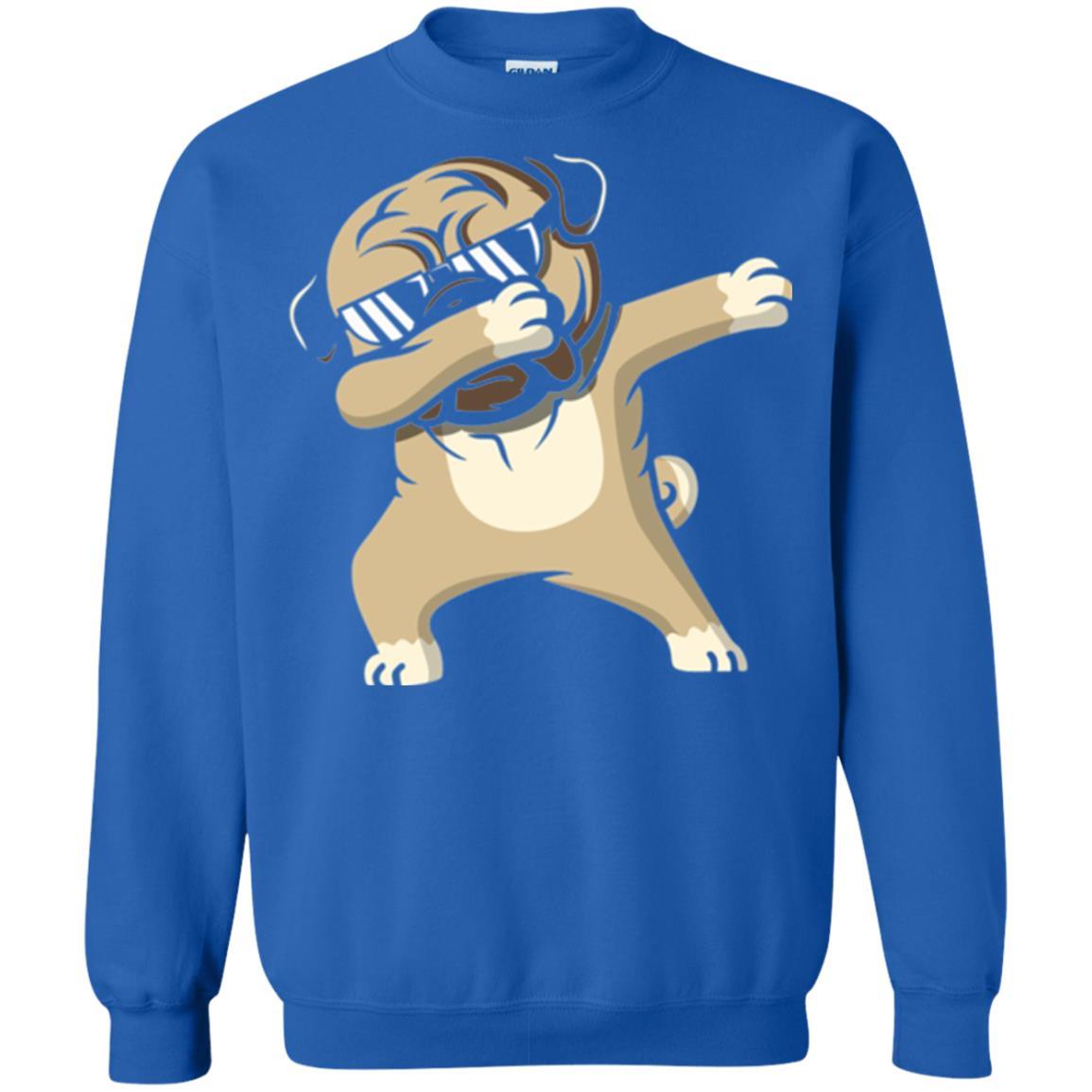 Dog Lover T-shirt Dabbing Pug T-shirt Royal