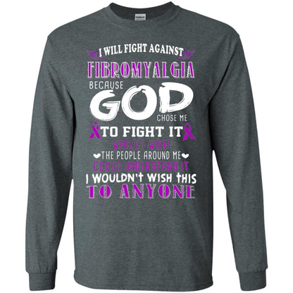 Fibromyalgia Awareness Shirt I Will Fight Against Fibromyalgia Dark Heather