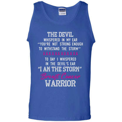 Breast Cancer Warrior T-shirt I Am The Storm Breast Cancer Warrior With Pink Ribbons Royal