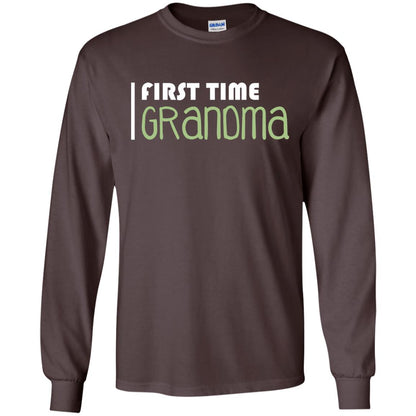 First Time Grandma Shirt Dark Chocolate