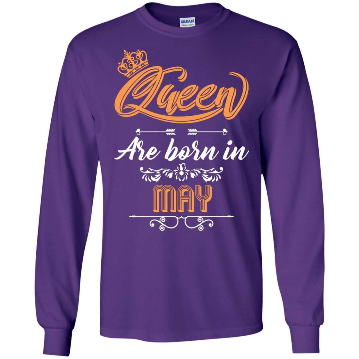 Brithday T-Shirt Queen Are Born In May Purple