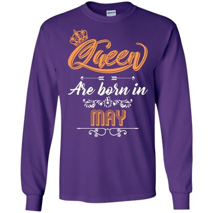 Brithday T-Shirt Queen Are Born In May Purple
