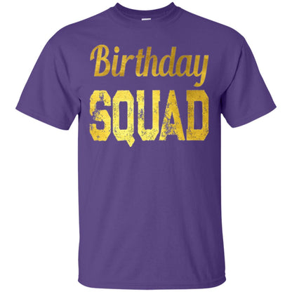 Birthday Squad Gold T-shirt Purple