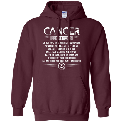 Cancer Certified Either Love Hard Or Hate Passionately Powerful Af T-shirt