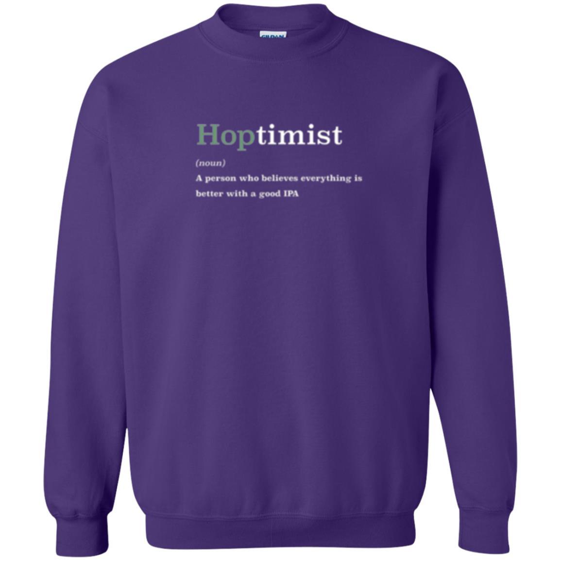 Beer Lover T-shirt Hoptimist Definition Purple