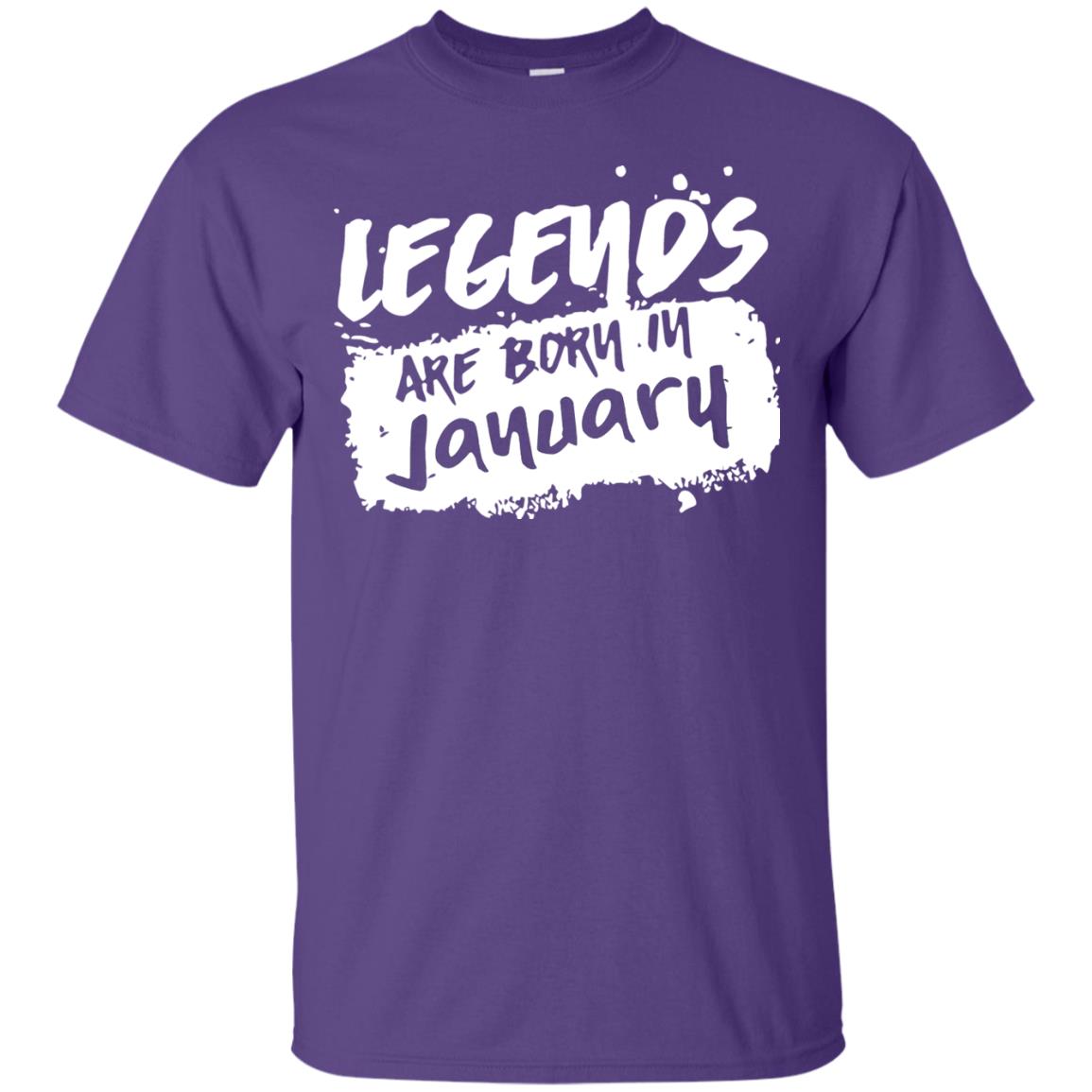 Junuary Birthday Shirt Legends Are Born In January Purple