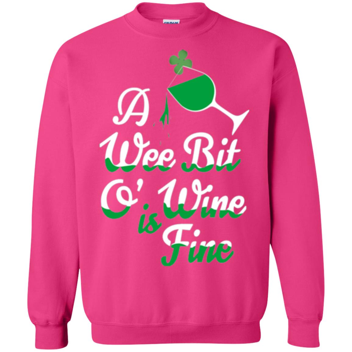 A Wee Bit O_ Wine Is Fine St. Patrick_s Day T-shirt Heliconia