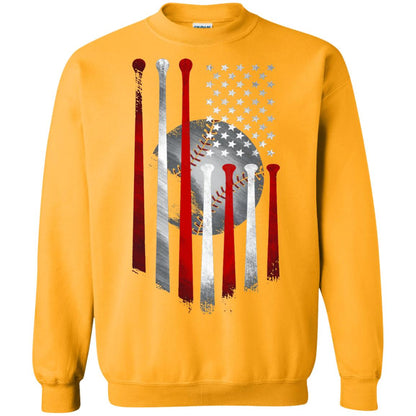 American Flag Baseball Flag Baseball Lover T-shirt Gold