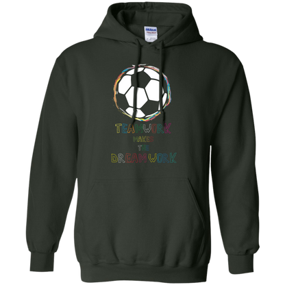Soccer T-shirt Teamwork Makes The Dreamwork Forest Green