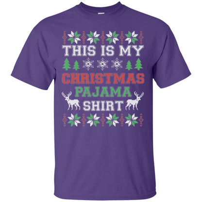 Christmas T-shirt This Is My Christmas Pajama Purple