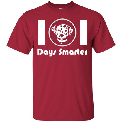 Dog Lovers T-shirt 101 Days Smarter Cardinal