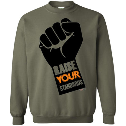 Raise Your Standards Motivatitonal Fitnoquit T-shirt Military Green