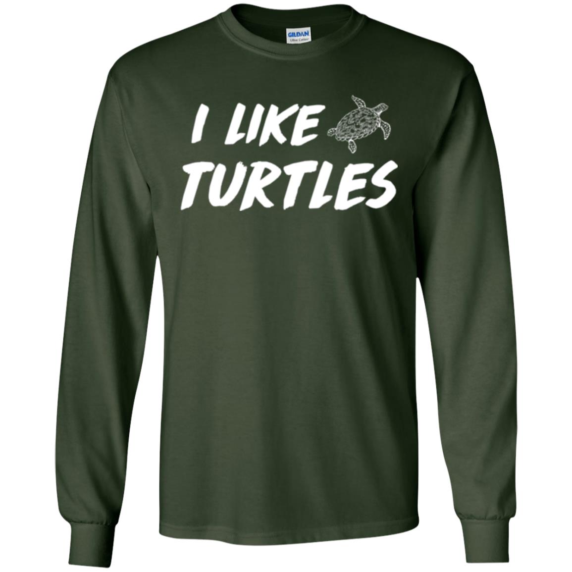 I Like Turtles T-shirt Forest Green