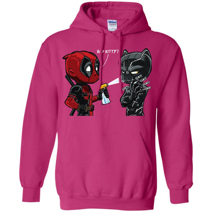Deadpool Black Panther Bad Kitty Film Lover T-shirt Heliconia