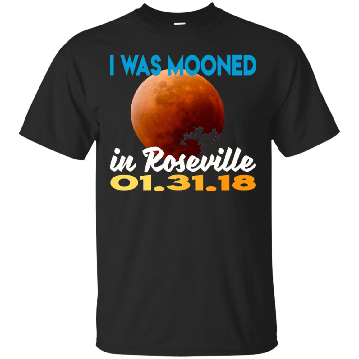 Mooned In Roseville Lunar Eclipse Matching Family T-shirt Black