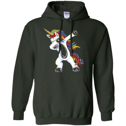 Funny Unicorn T-shirt Dabbing Unicorn T-shirt Forest Green