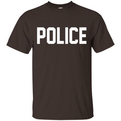 Police Halloween T-shirt Dark Chocolate
