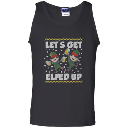Christmas T-shirt Let's Get Elfed Up Black