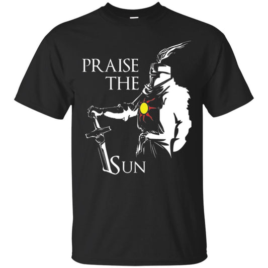 Gamer T-shirt Praise The Sun Knight T-shirt Black