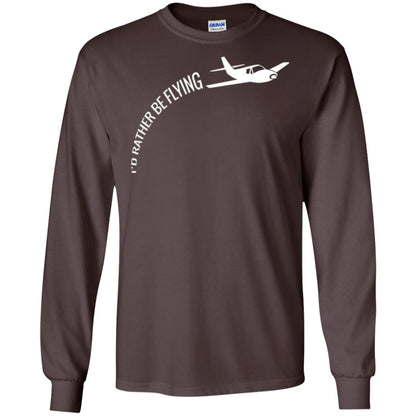 Airplane Pilot T-shirt I_d Rather Be Flying Dark Chocolate