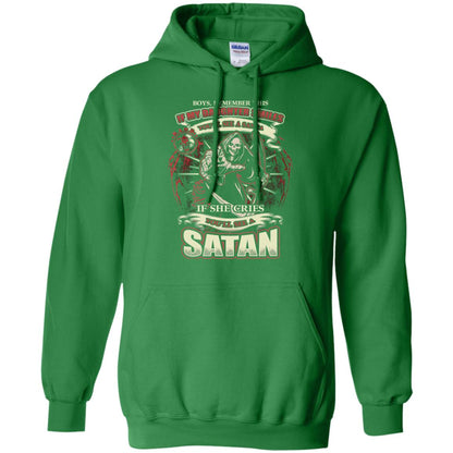 Boys Remember This If My Daughter Smiles You Will See A Santa If She Cries You Will See A Satan Irish Green