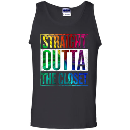 Gay Pride Lgbt T-shirt Straight Outta The Closet Black