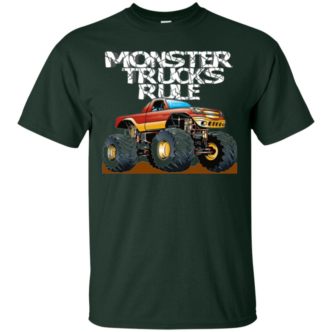 Monster Trucks Rule T-shirt Forest Green