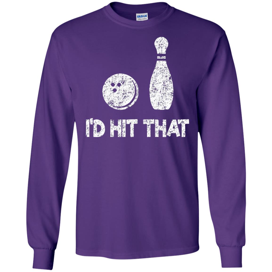 Funny Bowling Lover T-shirt T-shirt I_d Hit That Purple