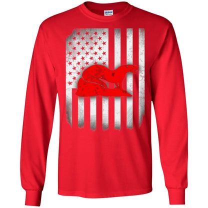 Mongoose Flag Of United States T-shirt Red