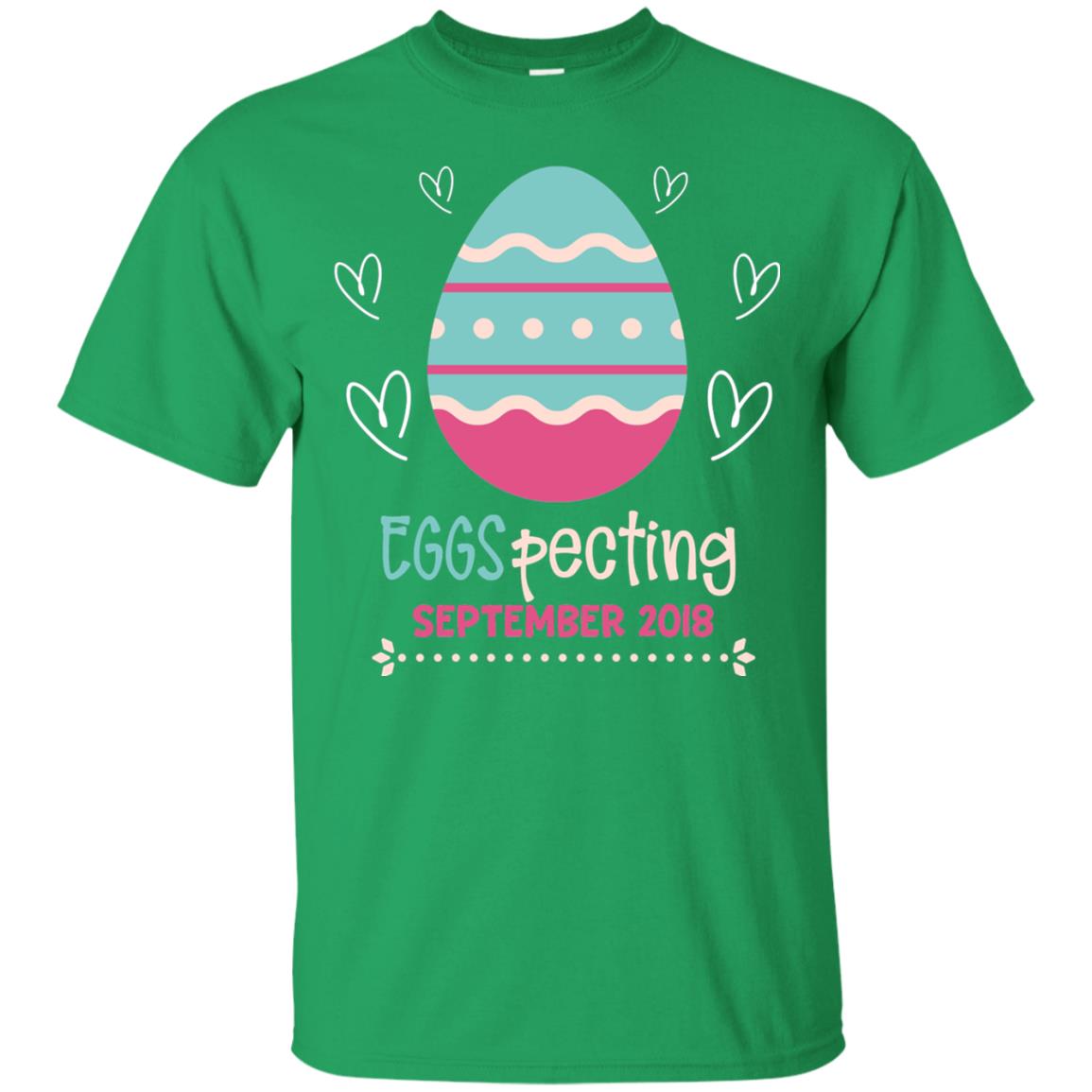 Easter Pregnancy Announcement Shirt Eggspecting September 2018 Irish Green