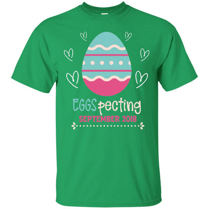 Easter Pregnancy Announcement Shirt Eggspecting September 2018 Irish Green