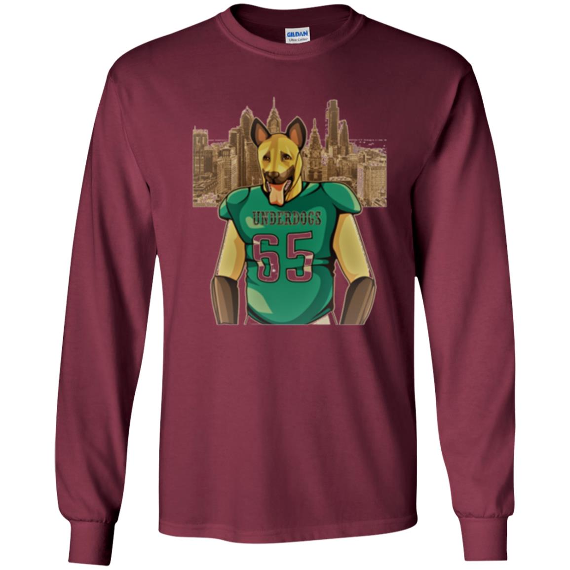 Dog Lover T-shirt Philly Fan Philadelphia Underdogs 2018 Game Day Maroon