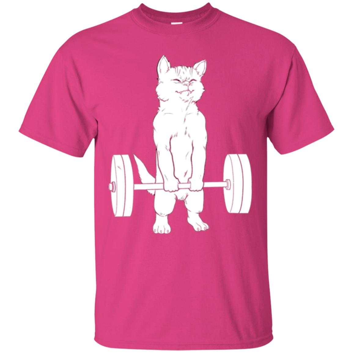 Gymming Lovers T-shirt Cat Deadlift Powerlifting Heliconia