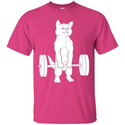 Gymming Lovers T-shirt Cat Deadlift Powerlifting Heliconia