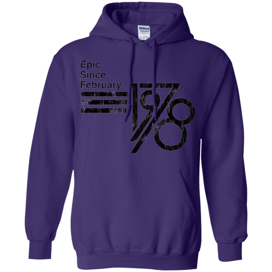 Epic Since February 1978 Birthday Gift T-shirt Purple