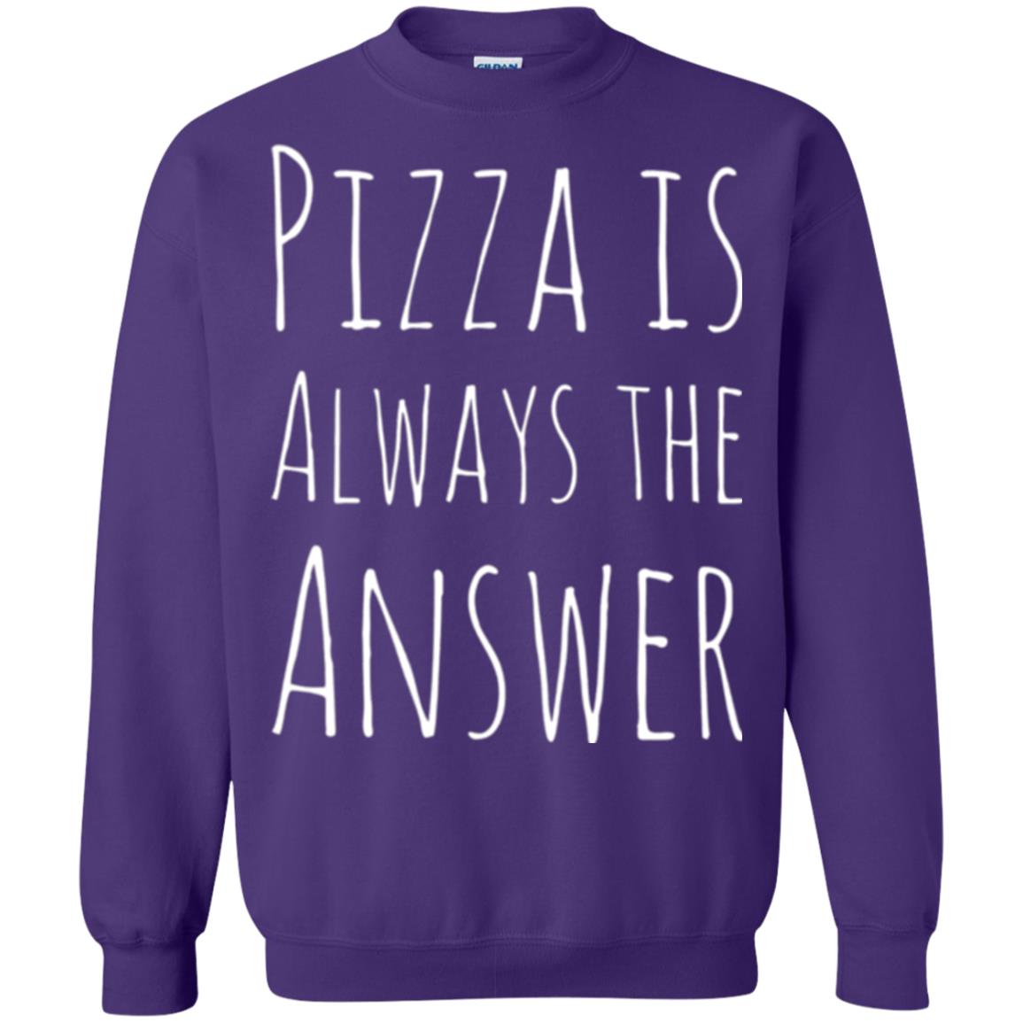 Pizza Lovers T-shirt Always The Answer Purple