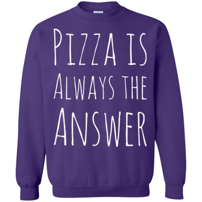 Pizza Lovers T-shirt Always The Answer Purple