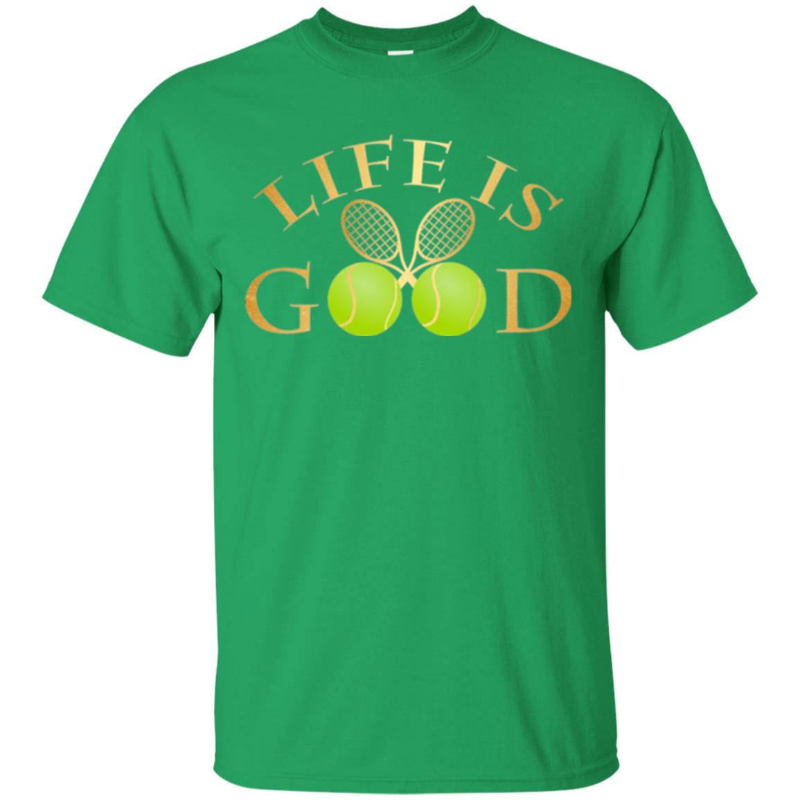 Tennis Lovers T-shirt Life Is Good Irish Green