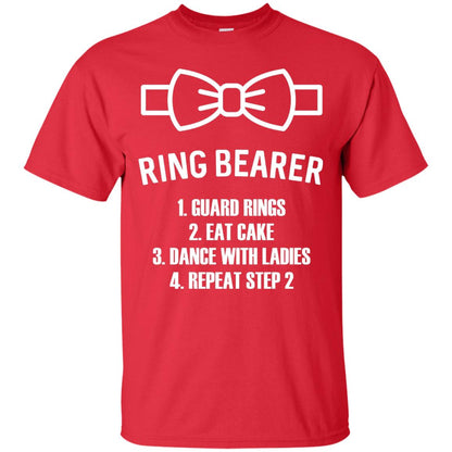 Kids Ring Bearer T-shirt Boys Wedding Shirt Red