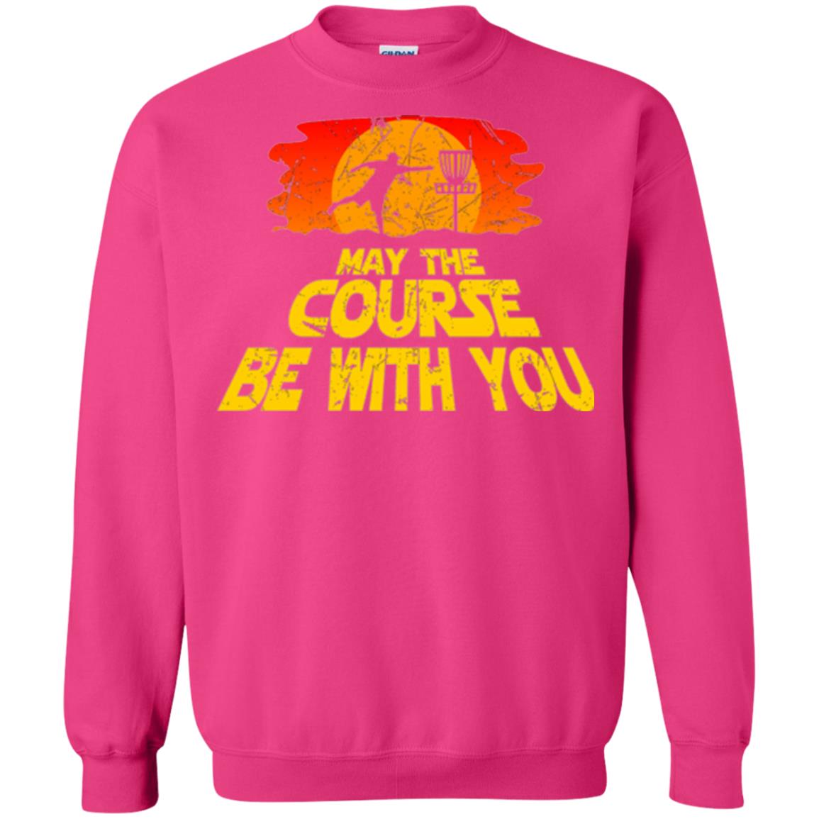 Disc Golf T-shirt May The Course Be With You Heliconia