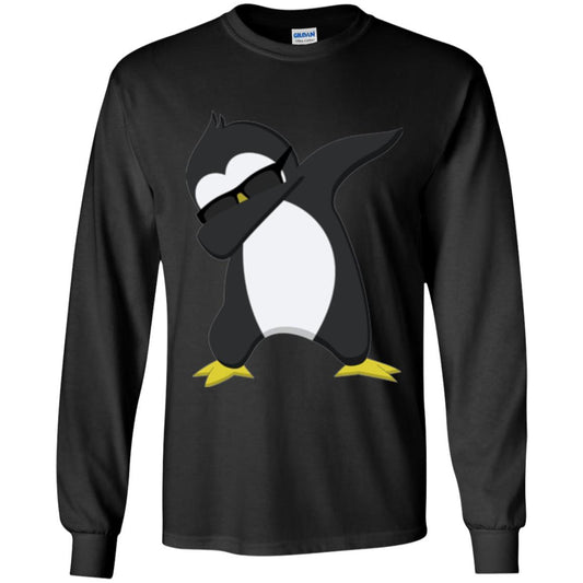 Chirstmas T-shirt Dabbing Penguin Black
