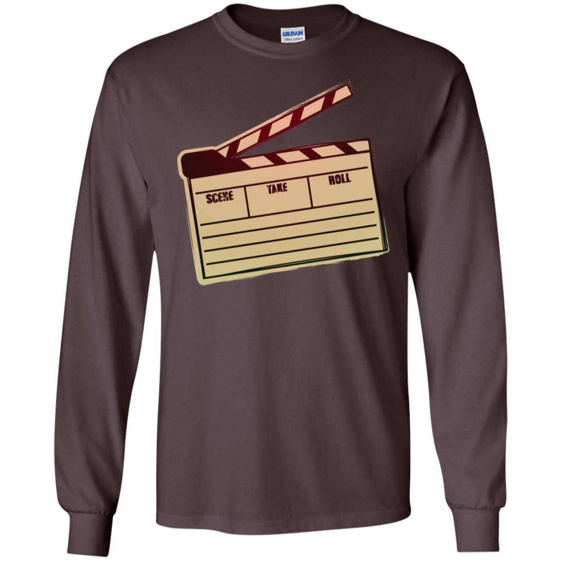 Movie Clapper Filmmaker Film Student Shirt Dark Chocolate