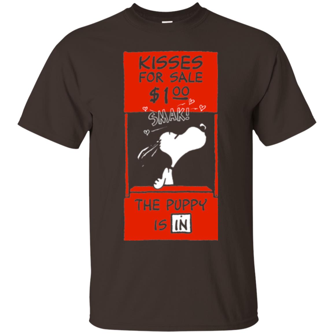 Peanuts Snoopy Kisses Valentines T-shirt Dark Chocolate