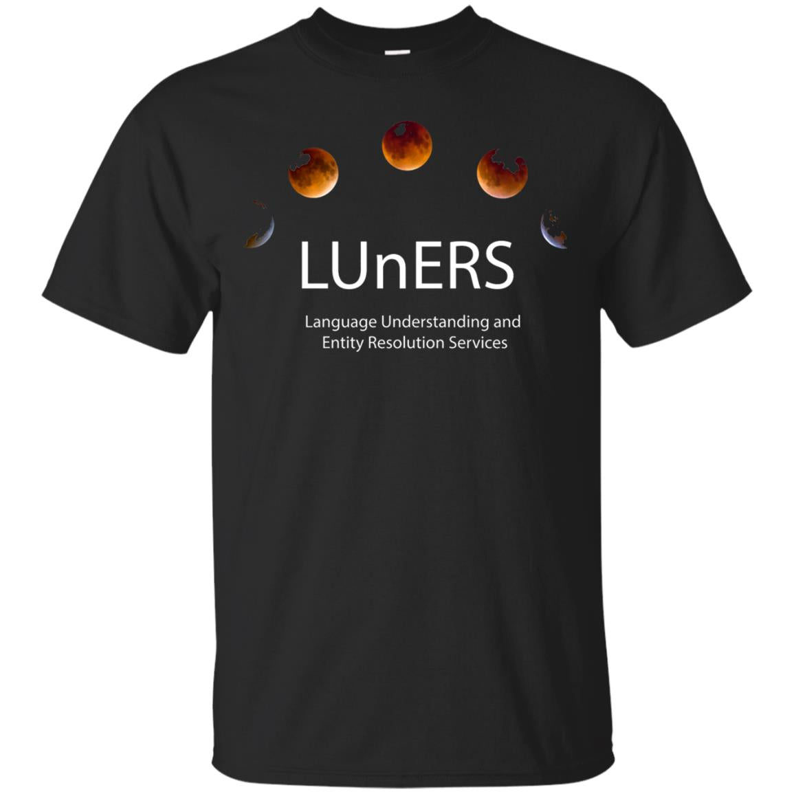 Luners Team T-shirt Language Understanding And Entity Resolution Services Black