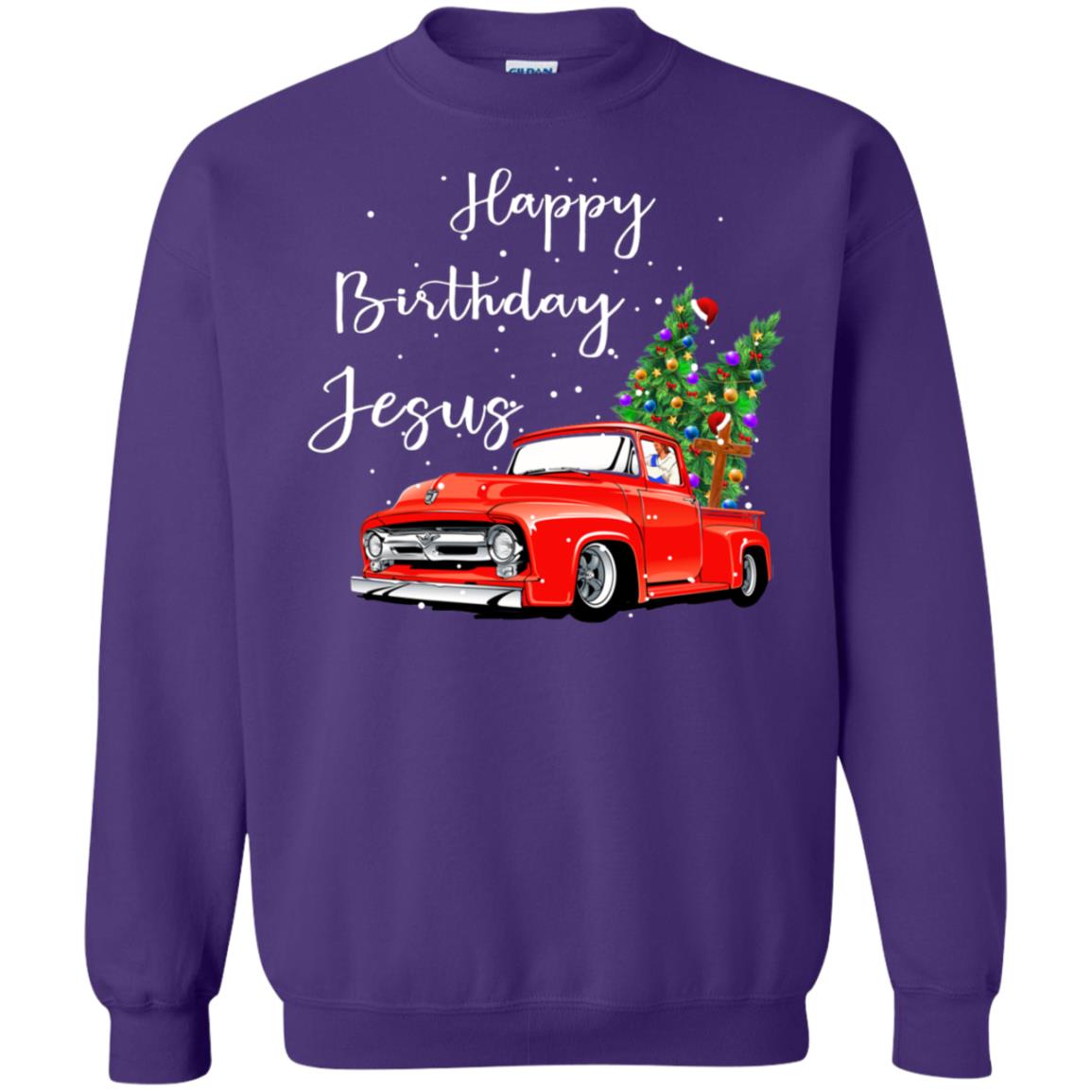 Happy Birthday Jesus Christian Christ X-mas Gift Shirt Purple