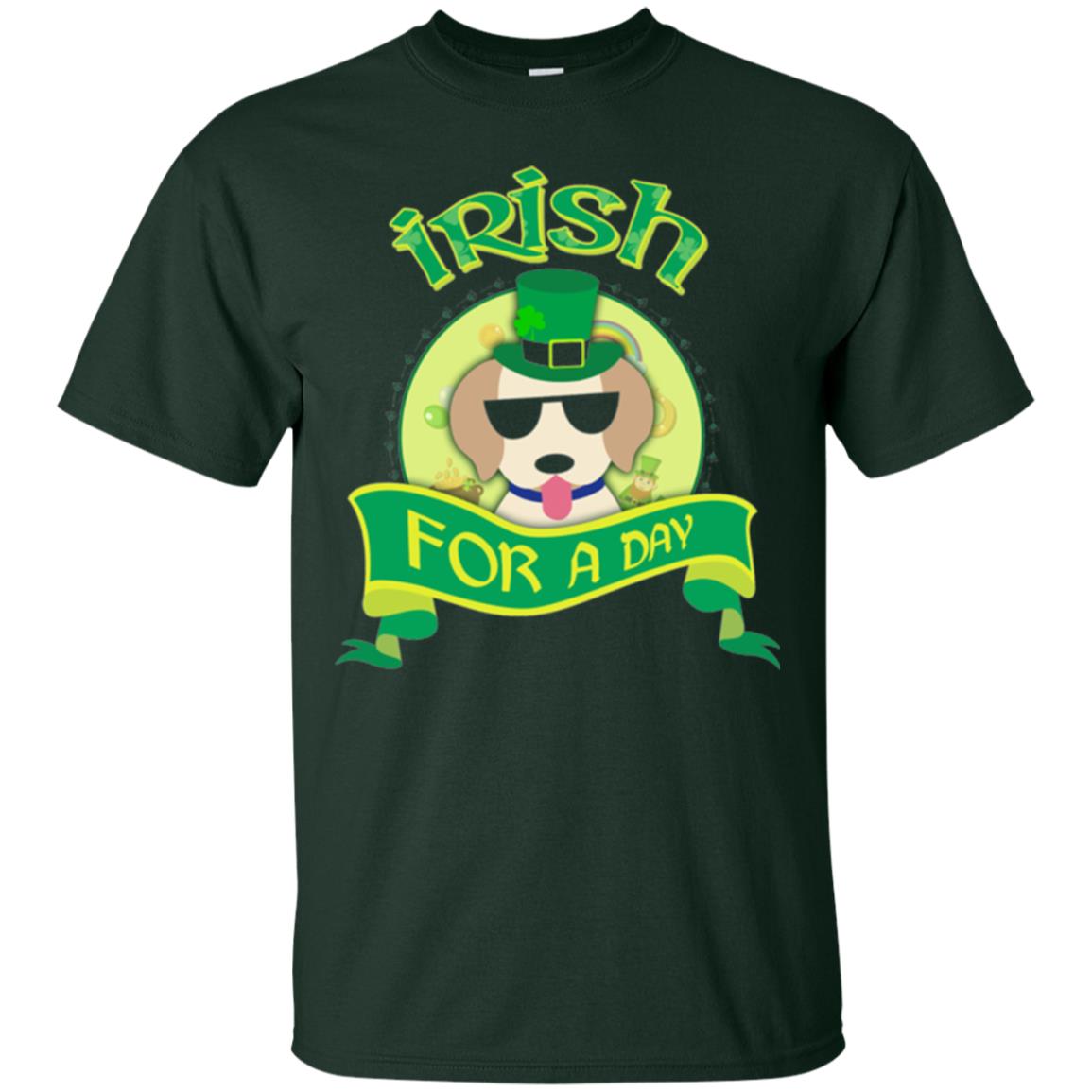 Saint Patrick_s Day 2018 T-shirt Amazing I_m Irish Labrador Forest Green